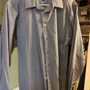 Egara Gray Patterned Dress Shirt